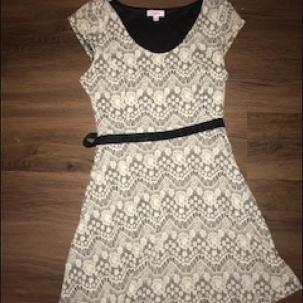 White colored pattern dress